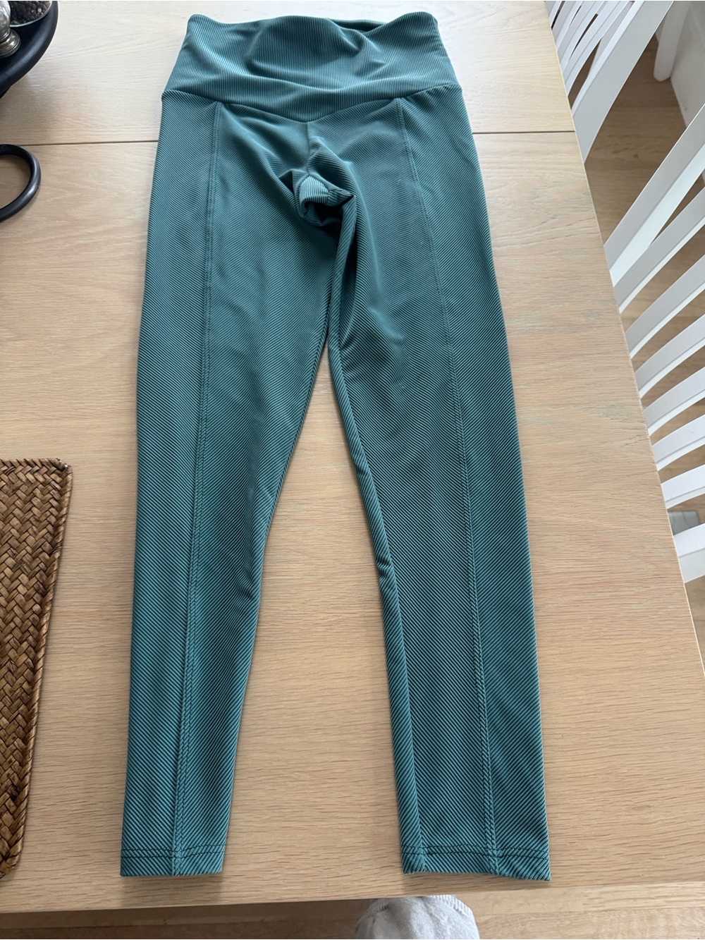 Onzie Teal High-Rise Textured Leggings